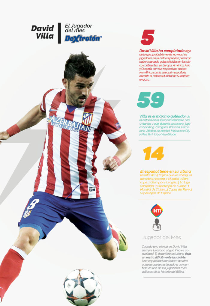 david villa  – jugador del mes